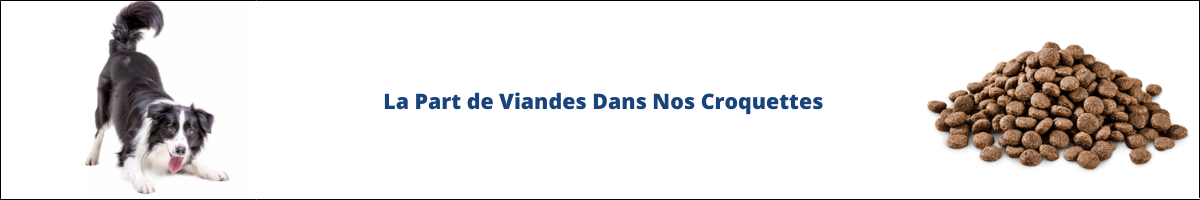 La part de viandes dans nos croquettes
